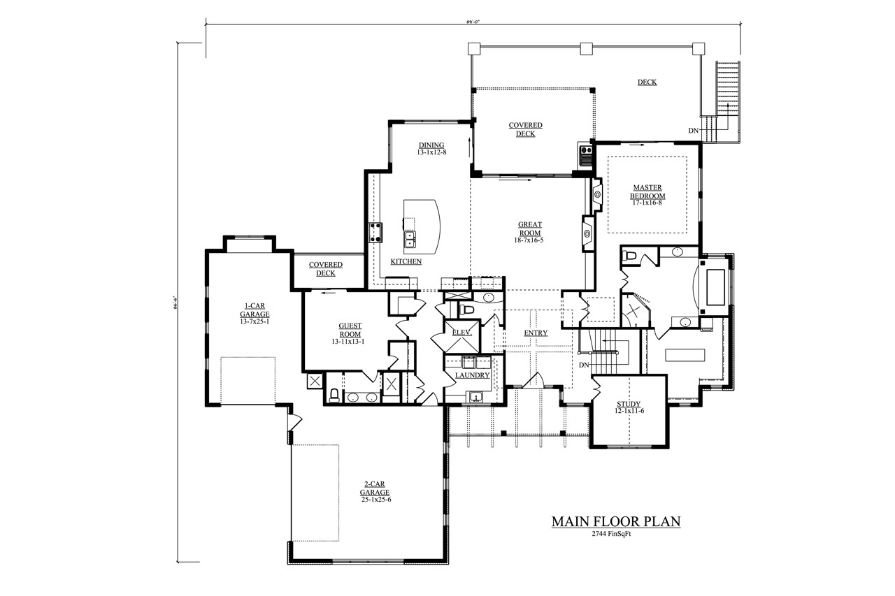 Craftsman House Plan - Northern 98949 - 1st Floor Plan