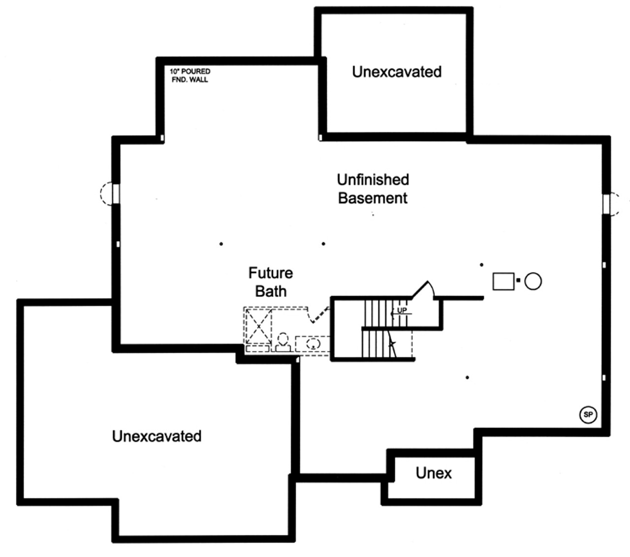 European House Plan - The Greenbriar 99069 - Basement Floor Plan