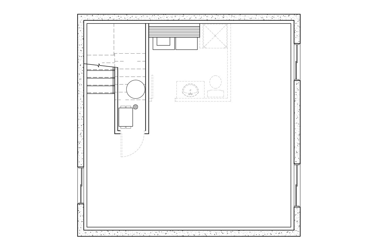 A-Frame House Plan - Willowgate 99089 - Basement Floor Plan
