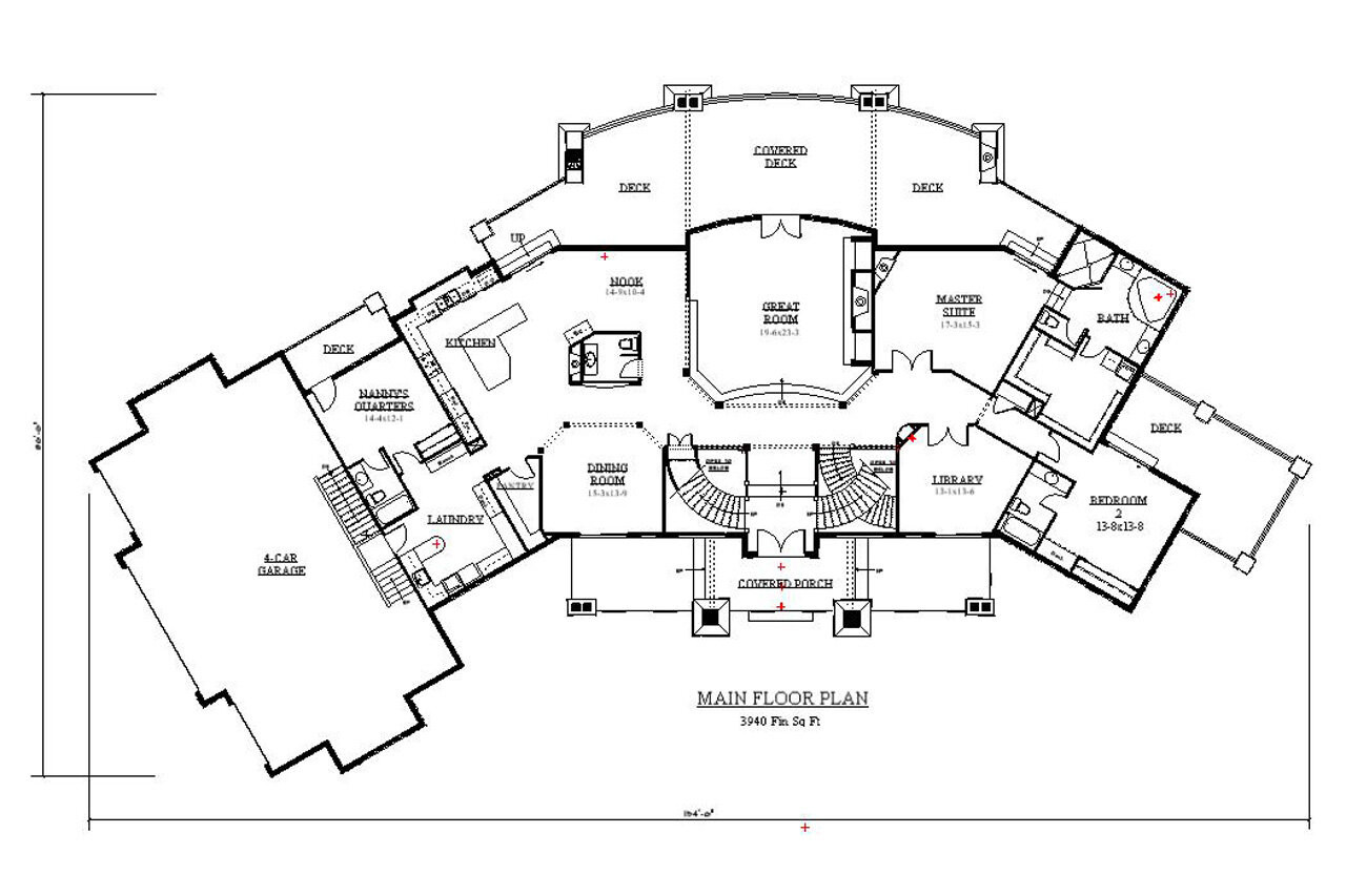 Craftsman House Plan - Avalon 99076 - 1st Floor Plan