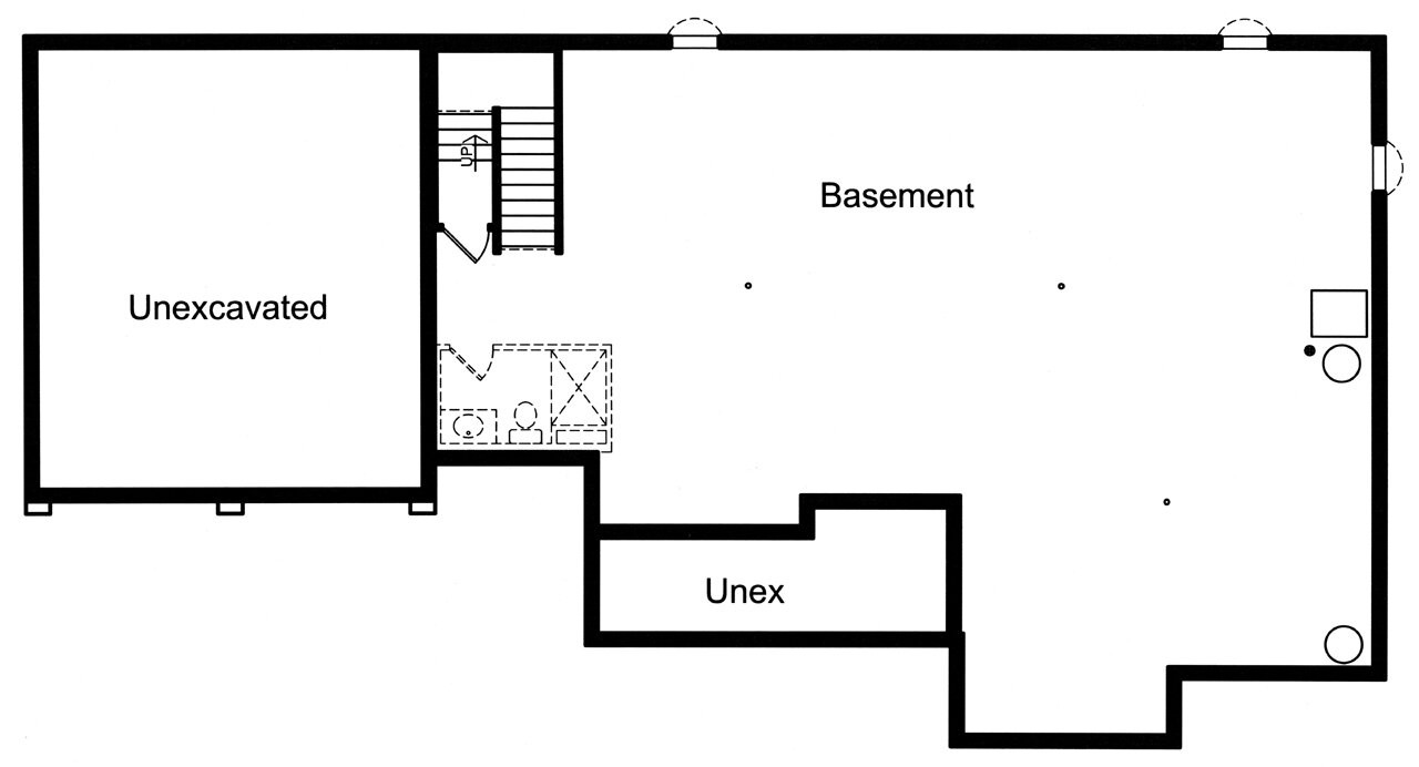 Secondary Image - Cottage House Plan - Corinne 99127 - Basement Floor Plan