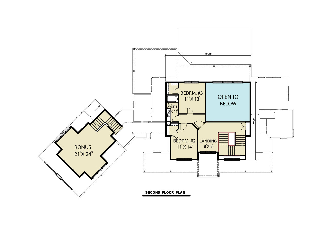 Farmhouse House Plan - 99098 - 2nd Floor Plan