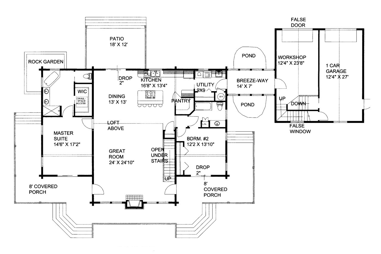 Country House Plan - 99403 - 1st Floor Plan