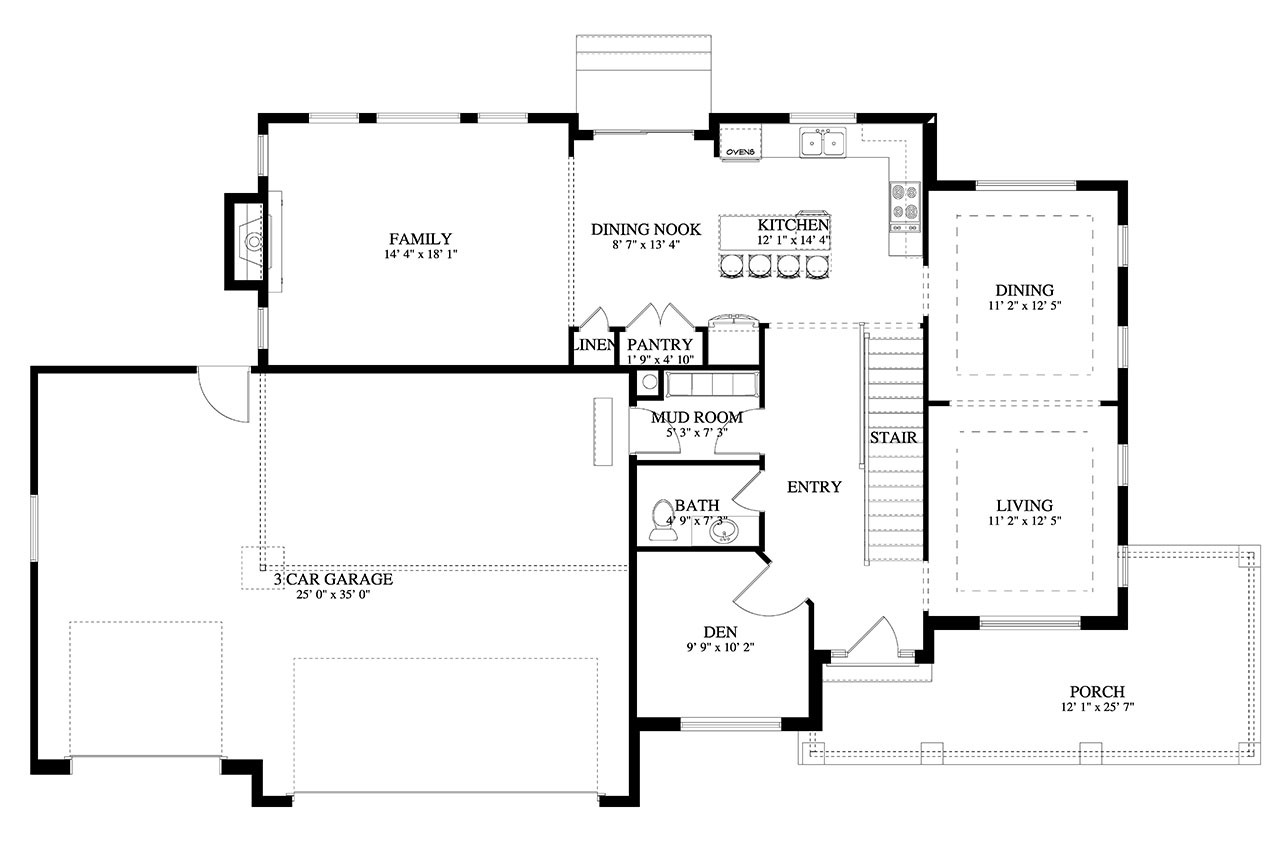 Traditional House Plan - Johnson 99734 - 1st Floor Plan