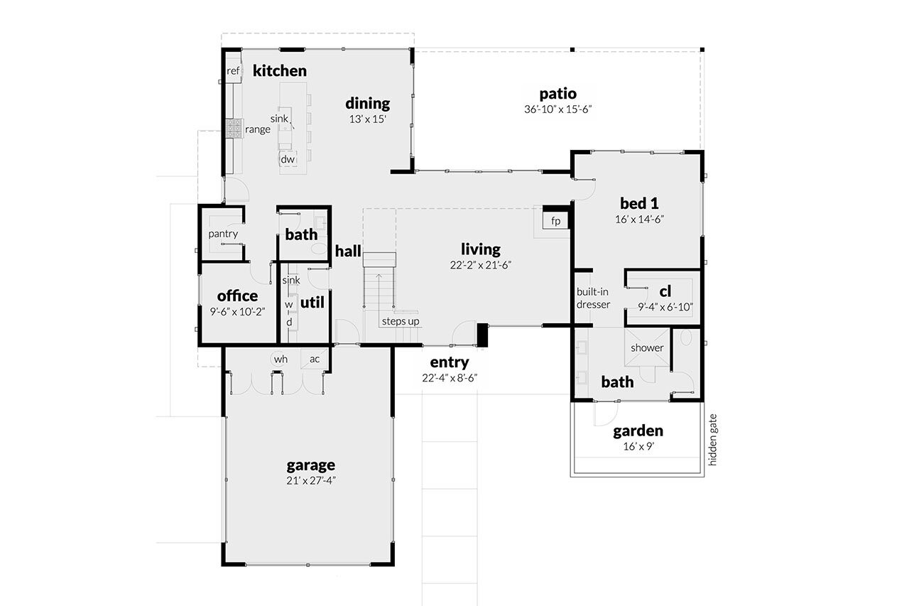 Modern House Plan - Lennox 99799 - 1st Floor Plan