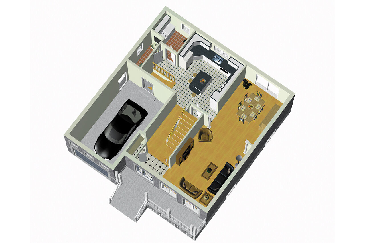 Country House Plan - 99887 - 1st Floor Plan