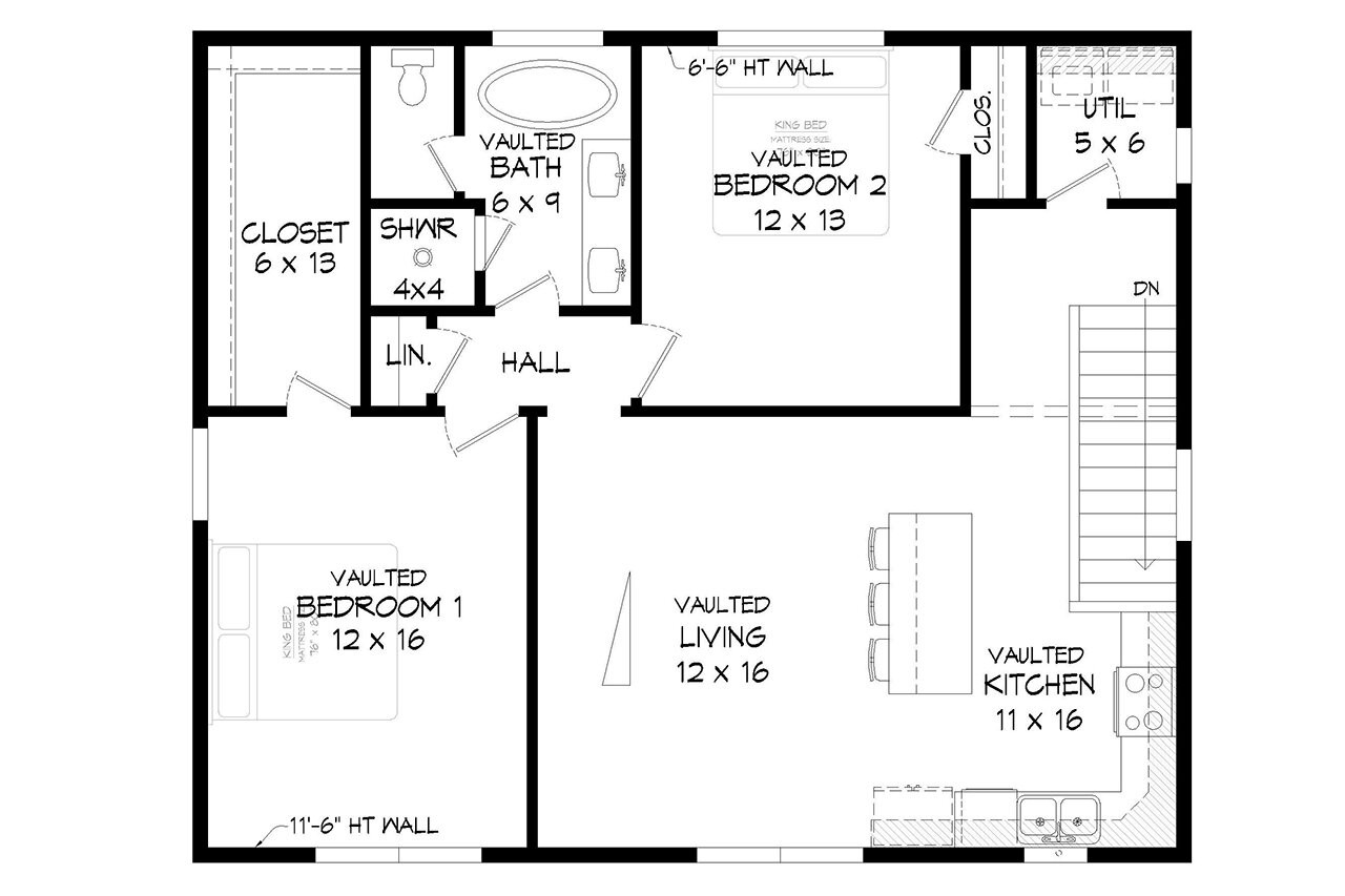 Secondary Image - Contemporary House Plan - Friday Harbor 25543 - 2nd Floor Plan