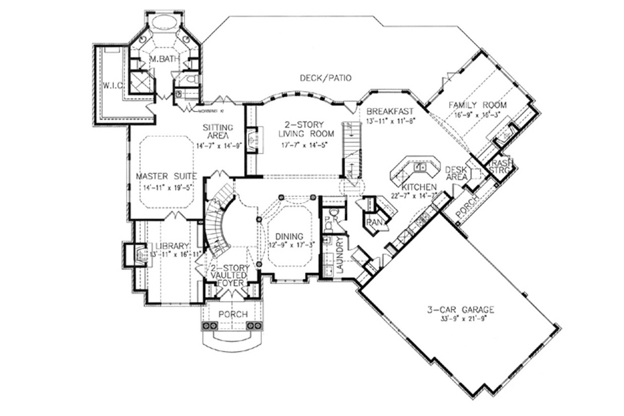 European House Plan - Lansdowne Place 28164 - 1st Floor Plan