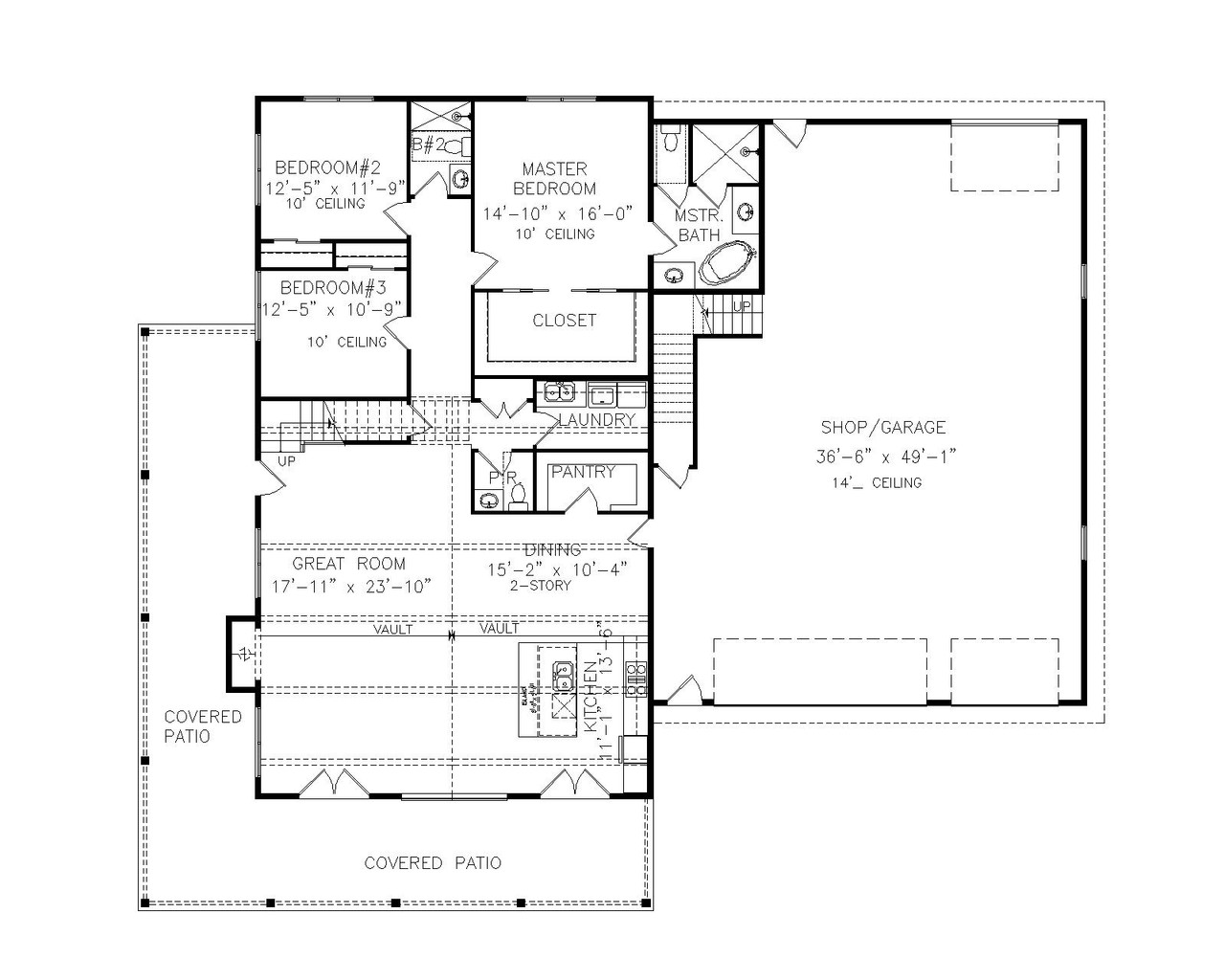 Farmhouse House Plan - 49090 - 1st Floor Plan