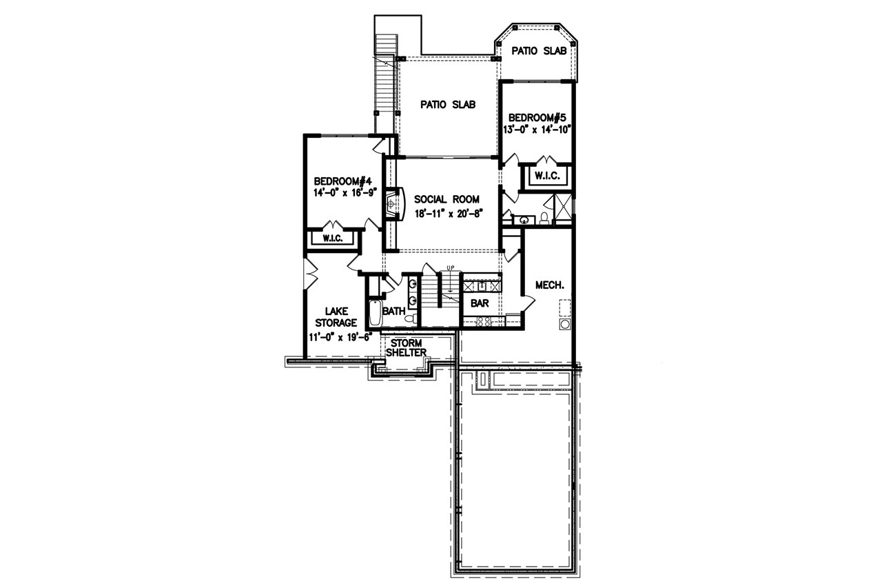Craftsman House Plan - Lampshire B 50159 - Basement Floor Plan
