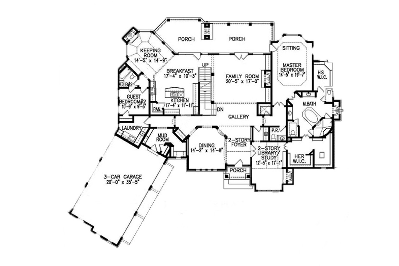 Traditional House Plan - Avonboro 84537 - 1st Floor Plan