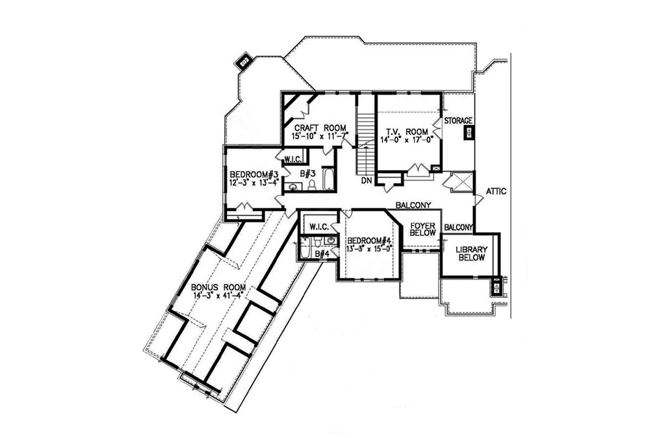 Secondary Image - Traditional House Plan - Avonboro 84537 - 2nd Floor Plan