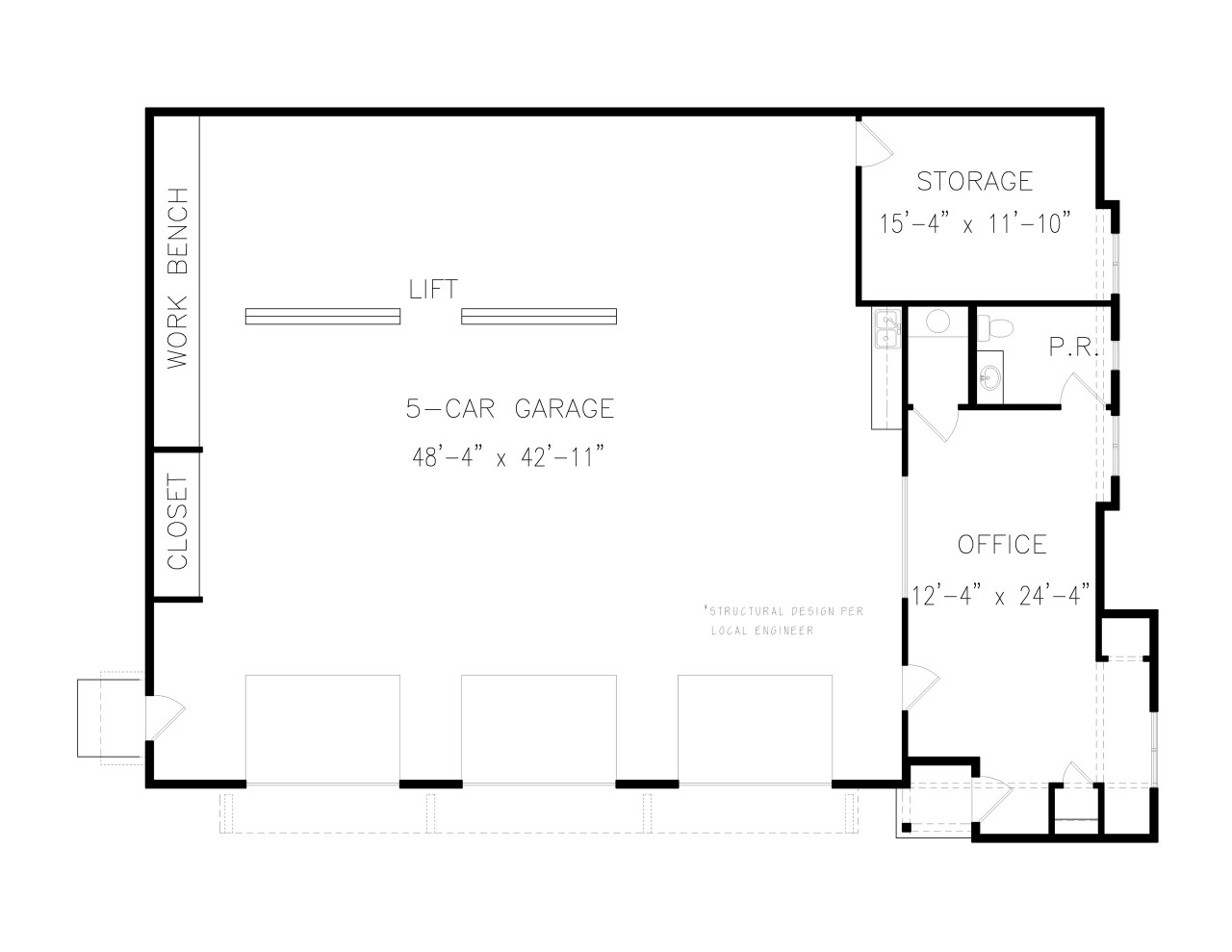 European House Plan - Abella Garage 90530 - 1st Floor Plan
