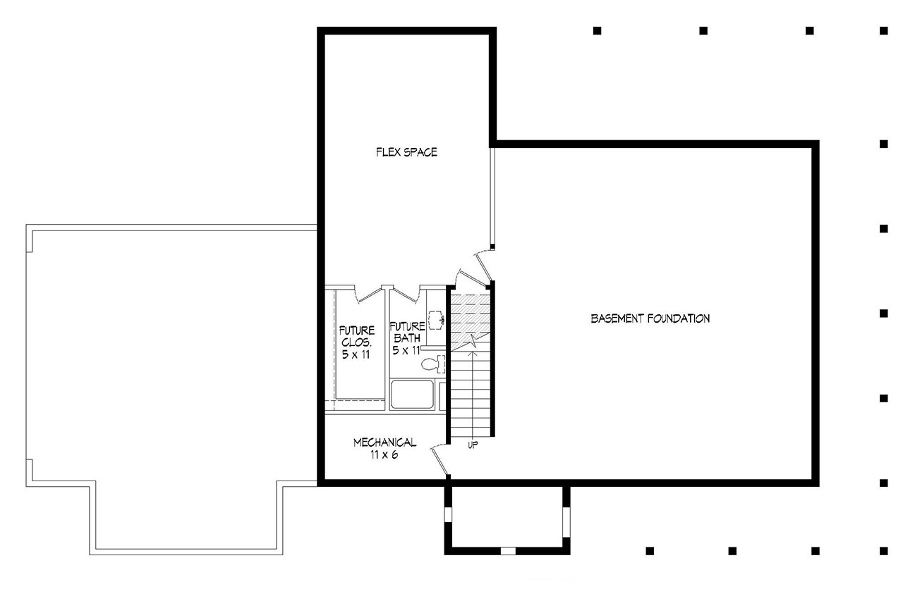 Farmhouse House Plan - Ann Arbor 17083 - Basement Floor Plan