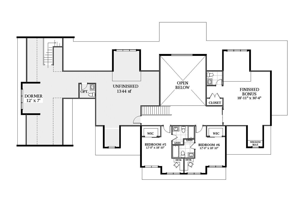 Secondary Image - Farmhouse House Plan - Windmere 50336 - 2nd Floor Plan