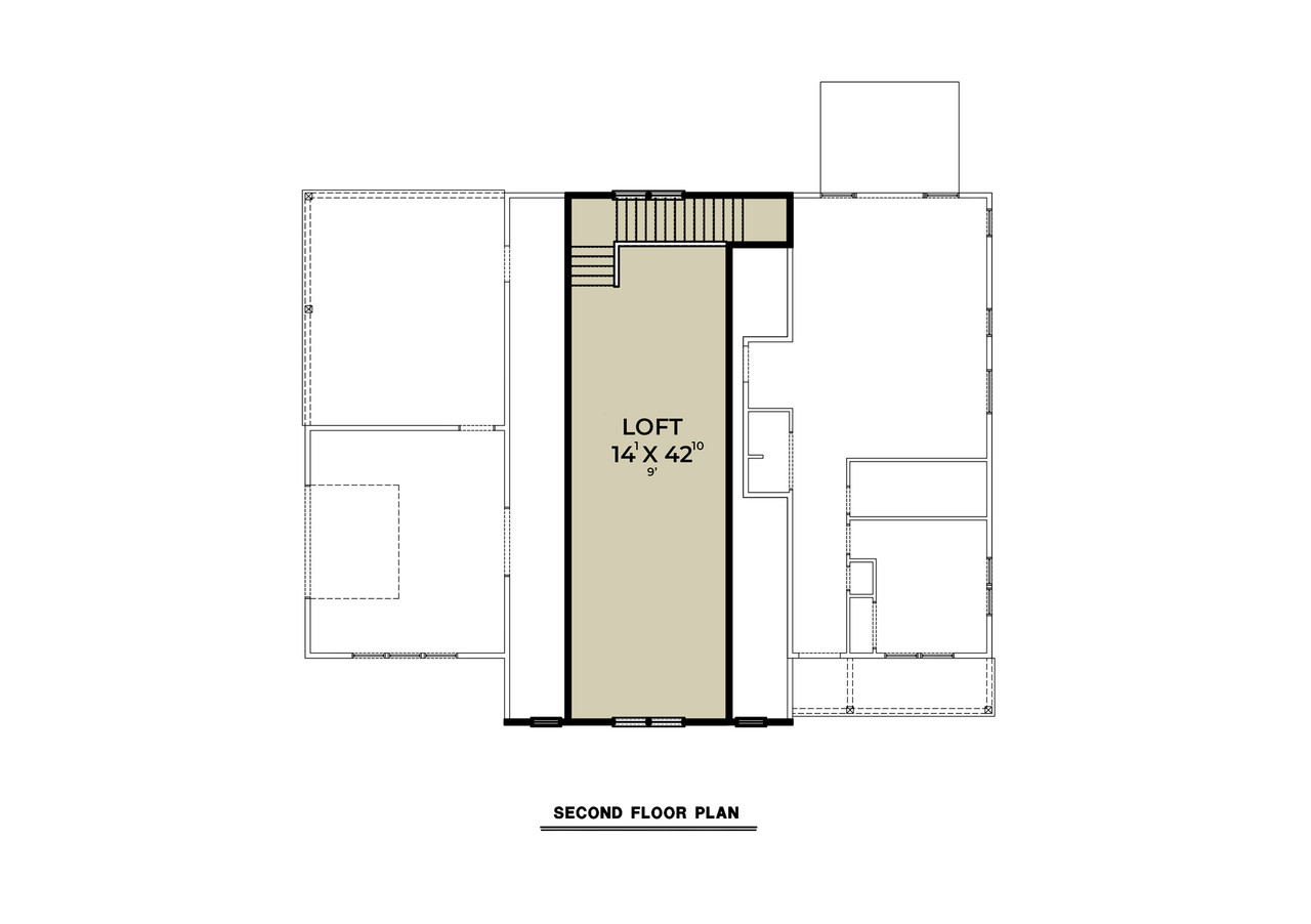 Secondary Image - Farmhouse House Plan - 68807 - 2nd Floor Plan