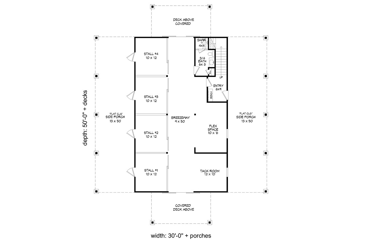 Country House Plan - Hollow Hill Barn 71787 - 1st Floor Plan