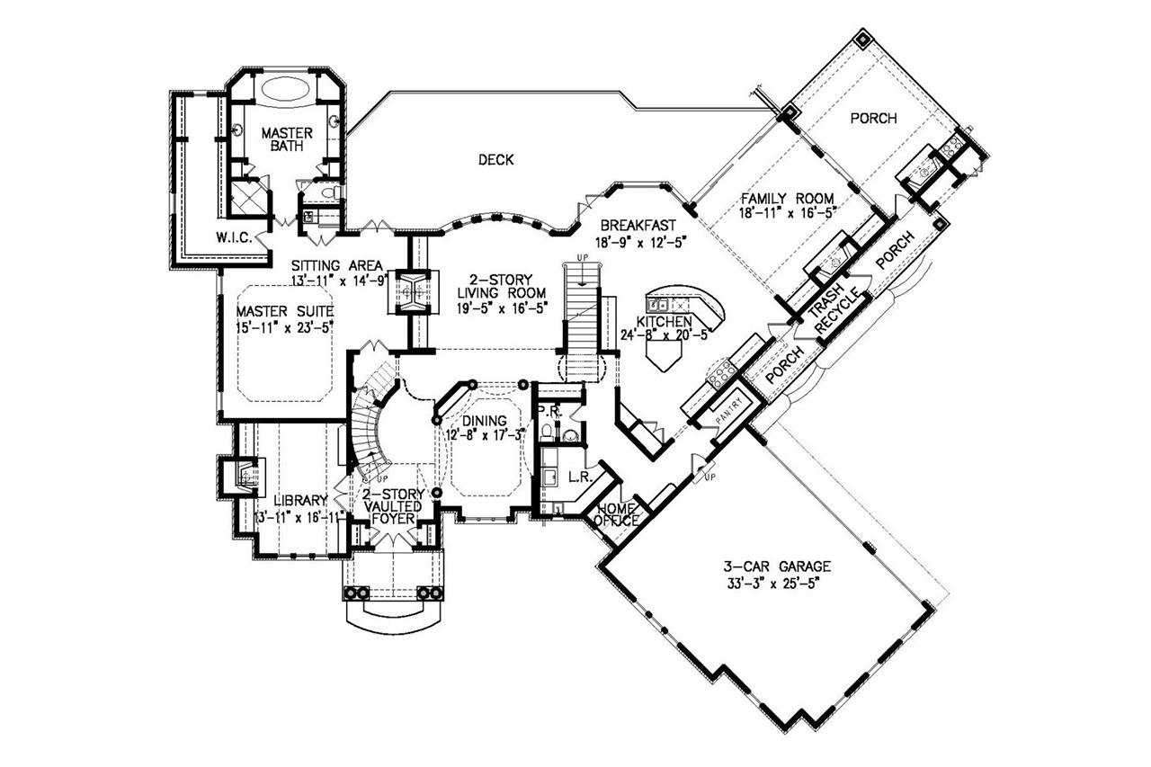 European House Plan - Avonstone Manor 77406 - 1st Floor Plan
