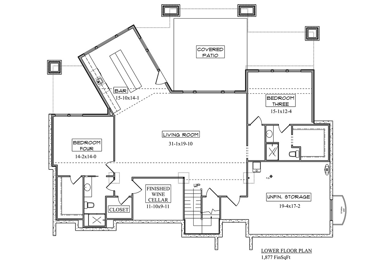 Tuscan House Plan - Briscoe Valley 51441 - Basement Floor Plan