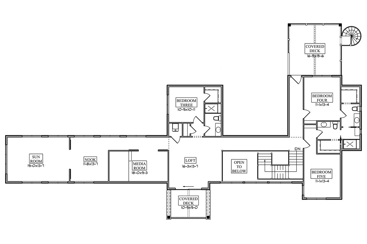 Craftsman House Plan - Muskrat Creek 36397 - 2nd Floor Plan