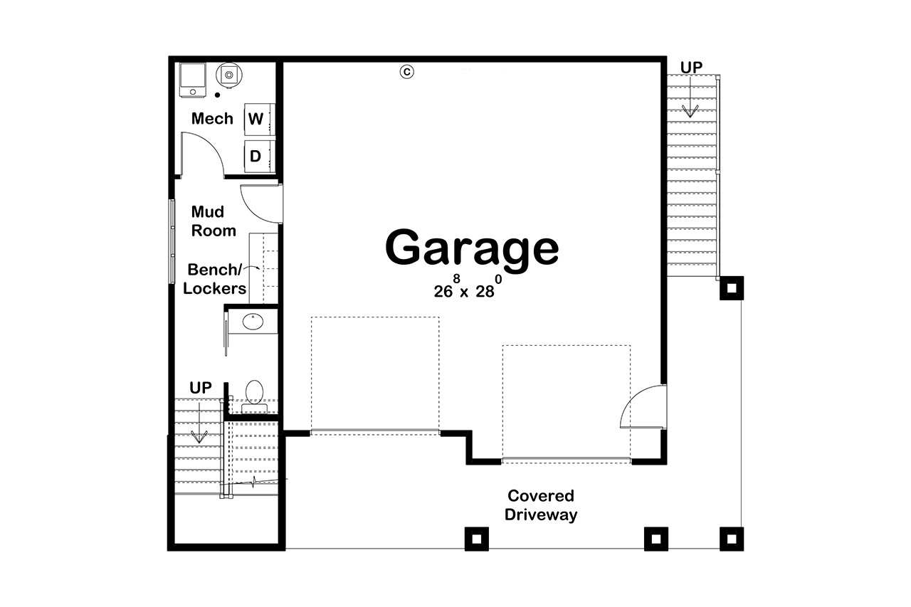 Modern House Plan - Stonehurst 79615 - 1st Floor Plan