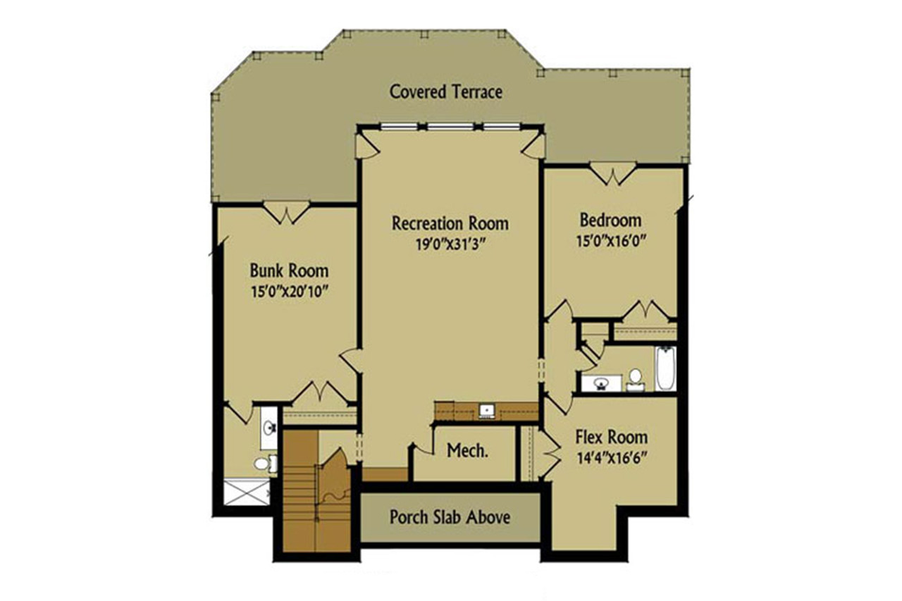 Lodge Style House Plan - Appalachia Mountain House 16144 - Basement Floor Plan