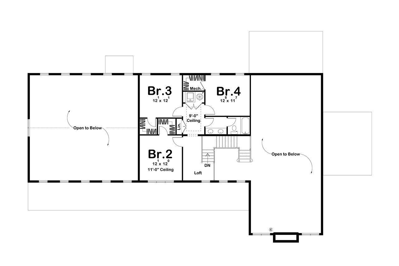 Farmhouse House Plan - Cottonwood Creek 27879 - 2nd Floor Plan