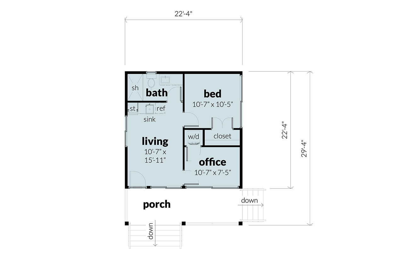 Modern House Plan - Toccoa 92891 - 1st Floor Plan