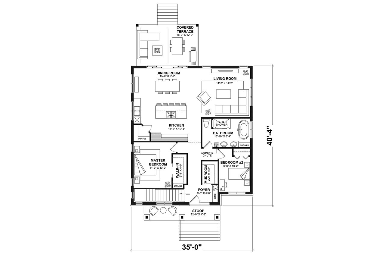 Craftsman House Plan - Wellington 70556 - 1st Floor Plan