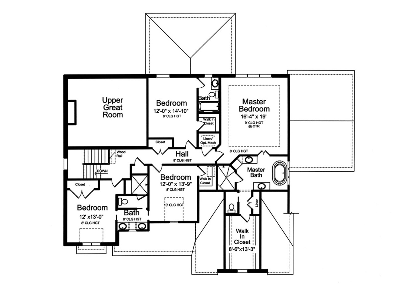 Secondary Image - Farmhouse House Plan - Wesboro 53627 - 2nd Floor Plan