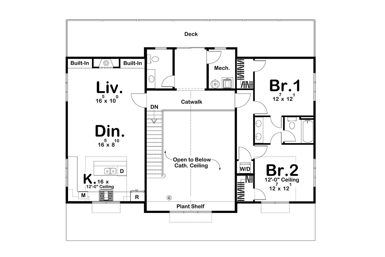 Secondary Image - Farmhouse House Plan - Hazel 95079 - 2nd Floor Plan