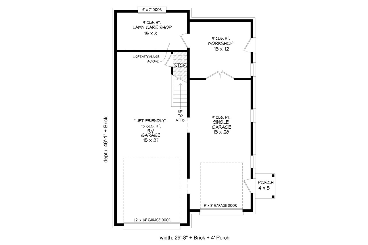 Classic House Plan - Center Hill 2 38513 - 1st Floor Plan