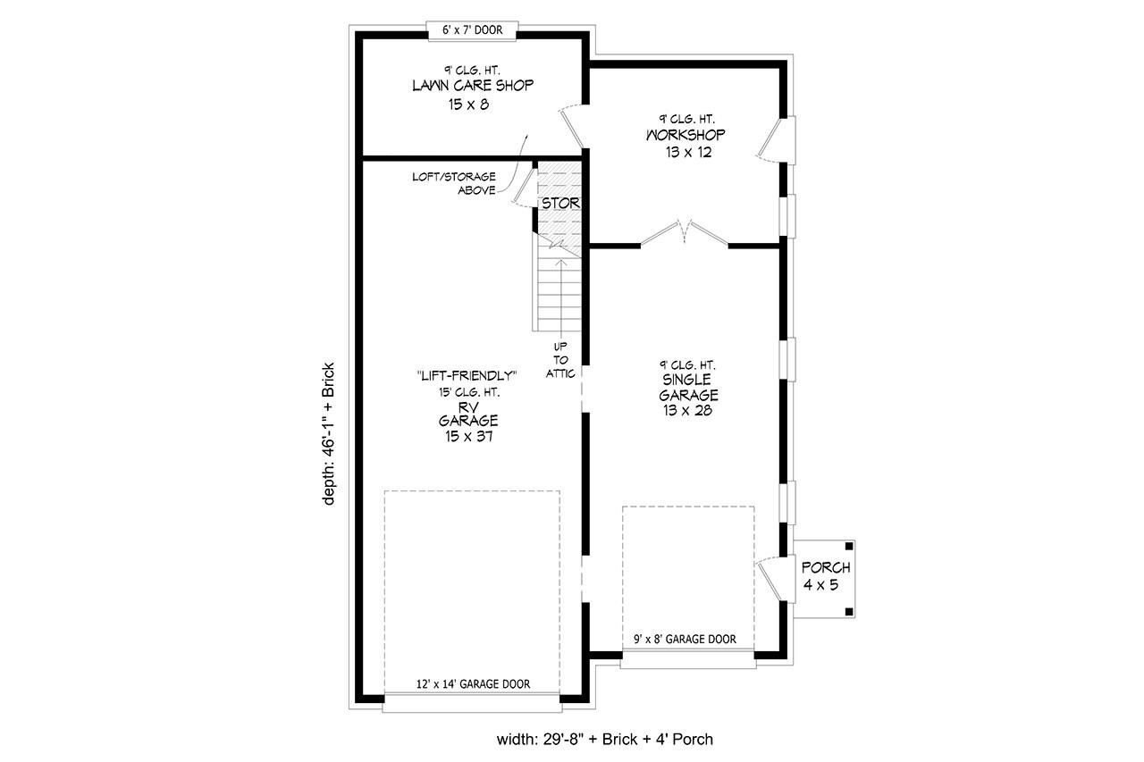 Classic House Plan - Center Hill 2 38513 - 1st Floor Plan