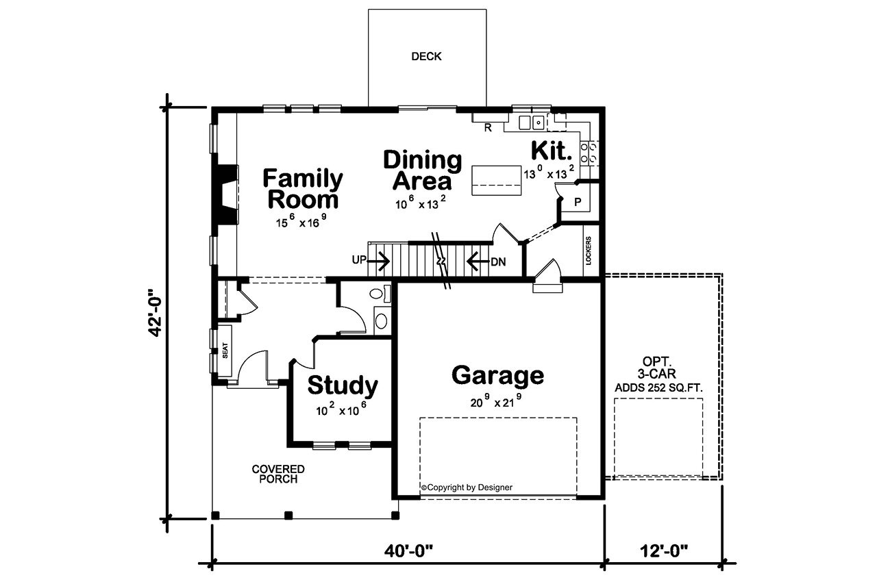 Farmhouse House Plan - Ruby Modern Farmhouse 16064 - 1st Floor Plan