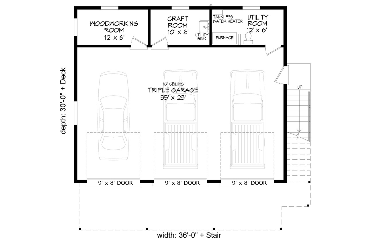 Contemporary House Plan - Concho Overlook 71183 - 1st Floor Plan