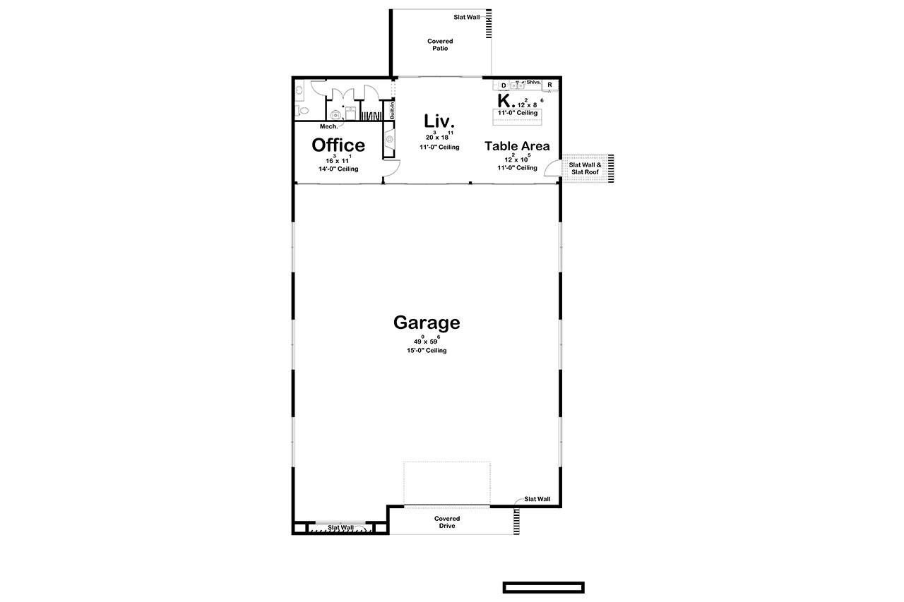 Modern House Plan - Hagerty 38700 - 1st Floor Plan