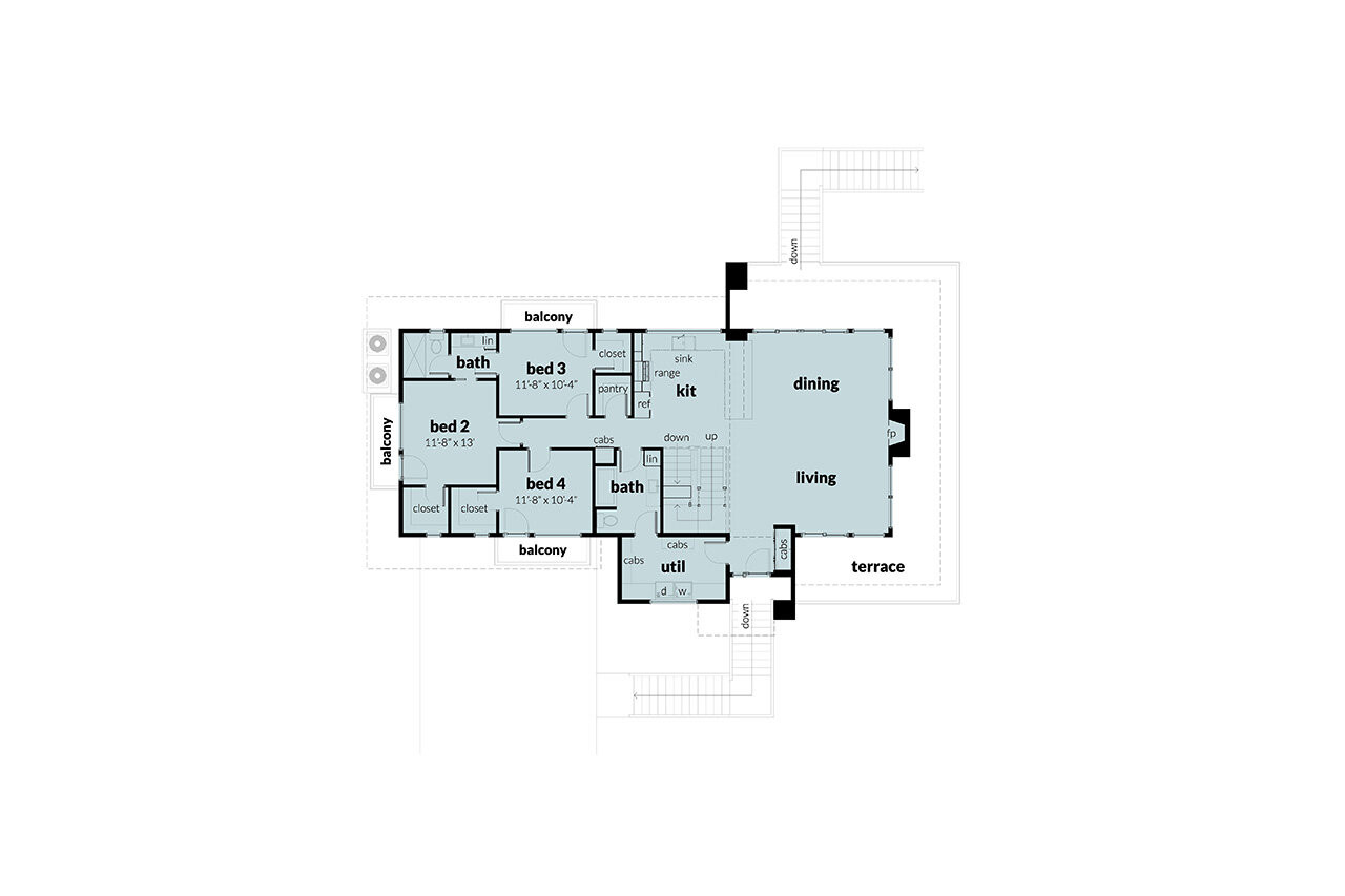 Contemporary House Plan - Prickly Pear 49492 - 2nd Floor Plan