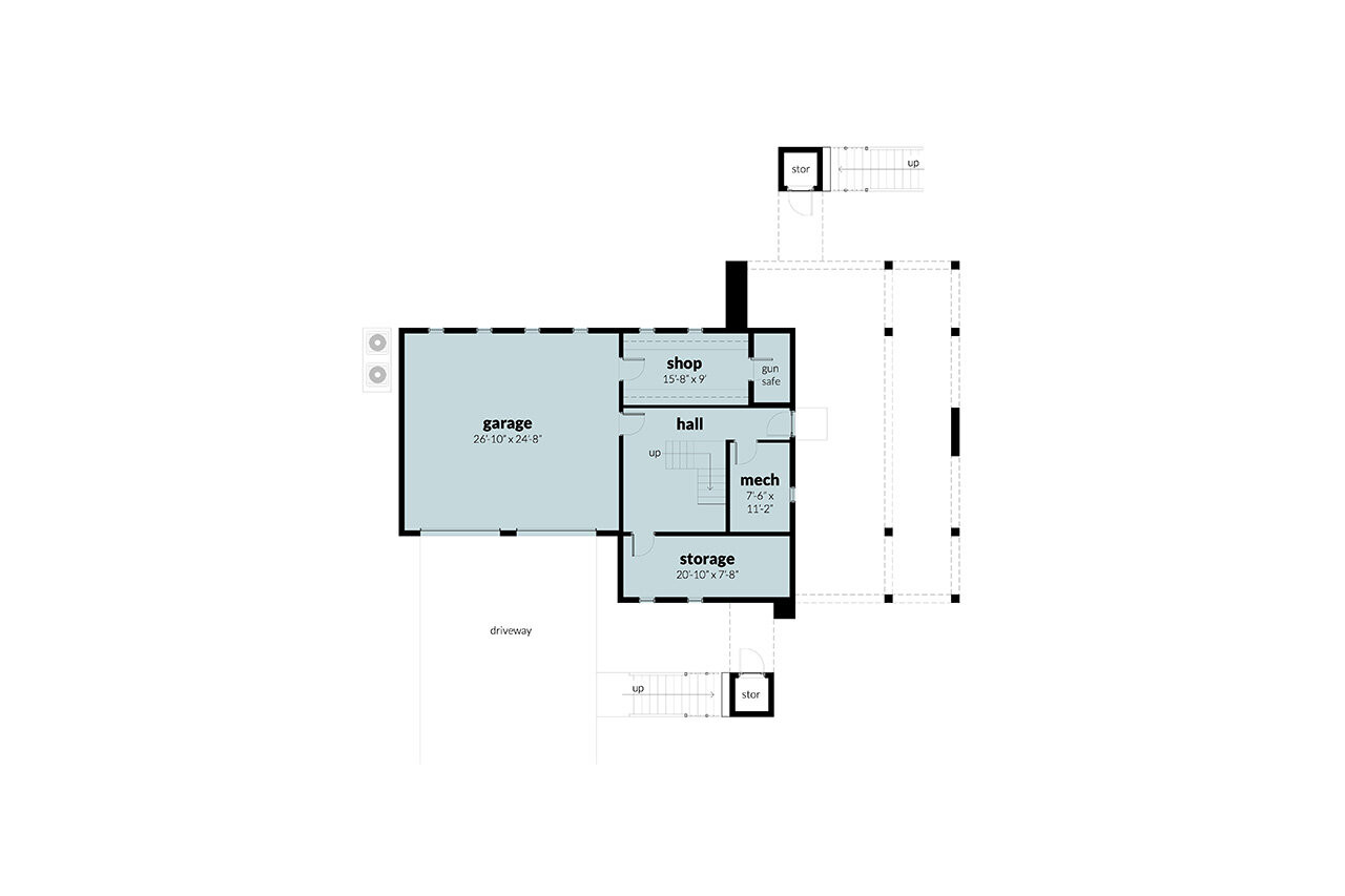 Contemporary House Plan - Prickly Pear 49492 - 1st Floor Plan