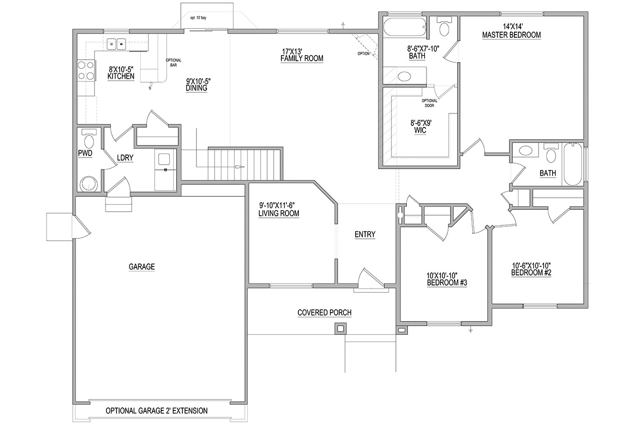 Traditional House Plan - Sequoia Farm 10163 - 1st Floor Plan