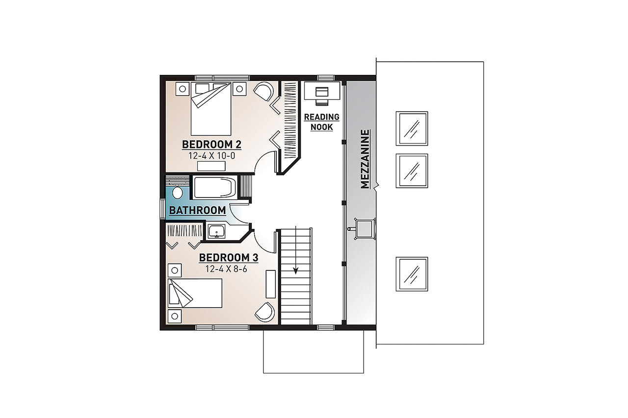 Secondary Image - Traditional House Plan - Ataglance 99916 - 2nd Floor Plan