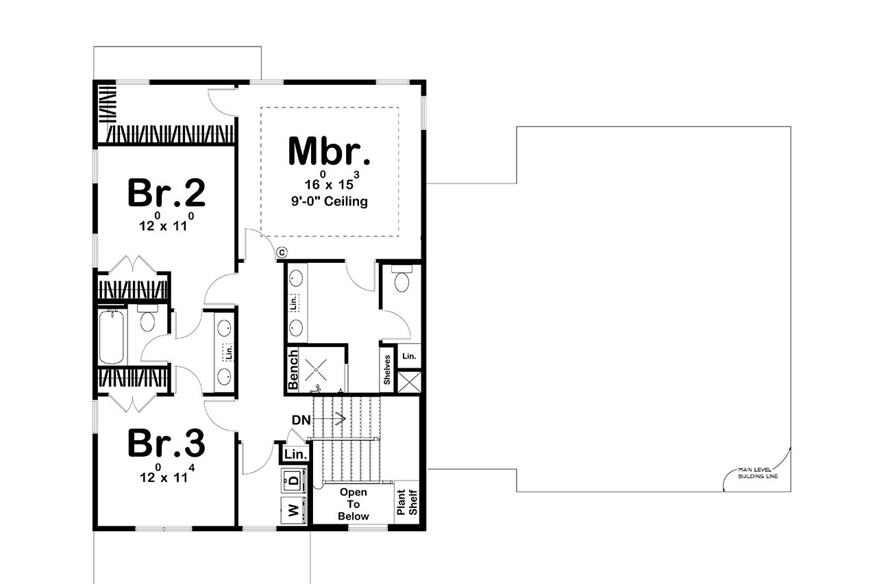 Farmhouse House Plan - Belgrade 86725 - 2nd Floor Plan