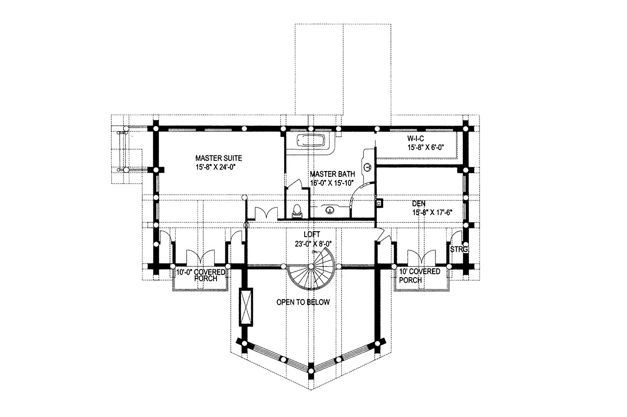 Secondary Image - Mountain Rustic House Plan - 73420 - 2nd Floor Plan