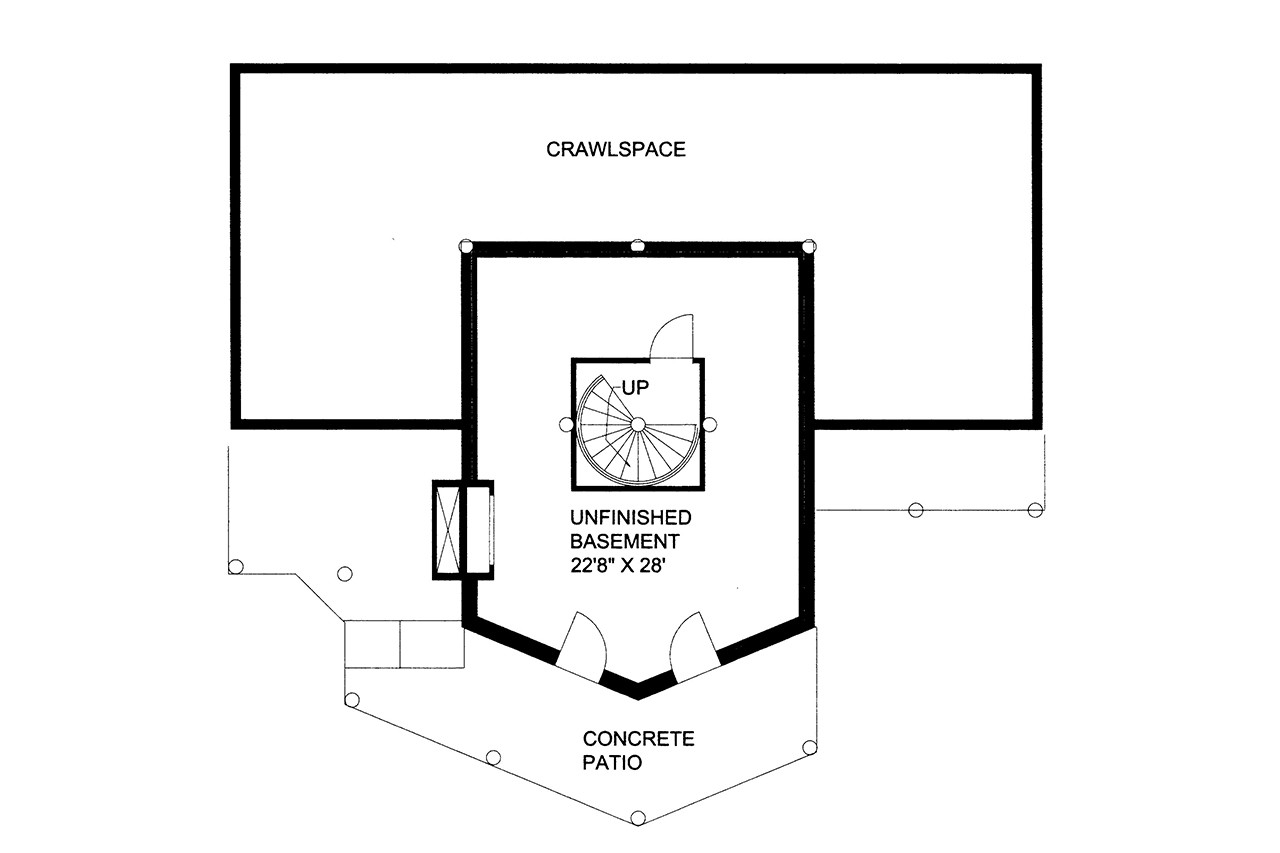 Mountain Rustic House Plan - 73420 - Basement Floor Plan