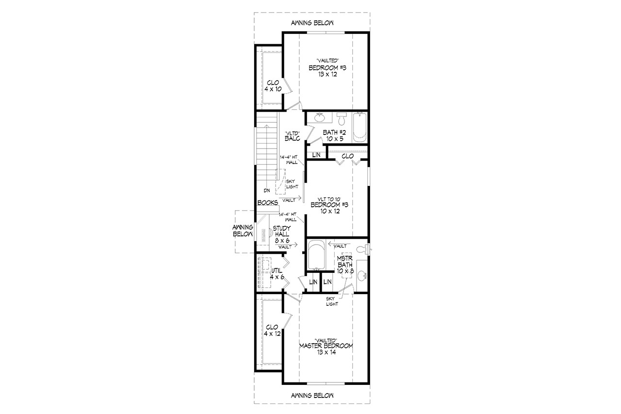 Secondary Image - Traditional House Plan - Sunset 45937 - 2nd Floor Plan
