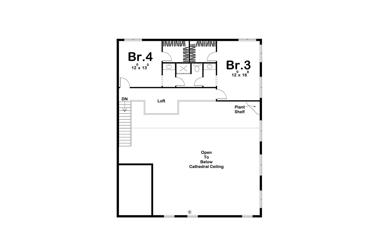 Secondary Image - Traditional House Plan - Table Rock 82164 - 2nd Floor Plan