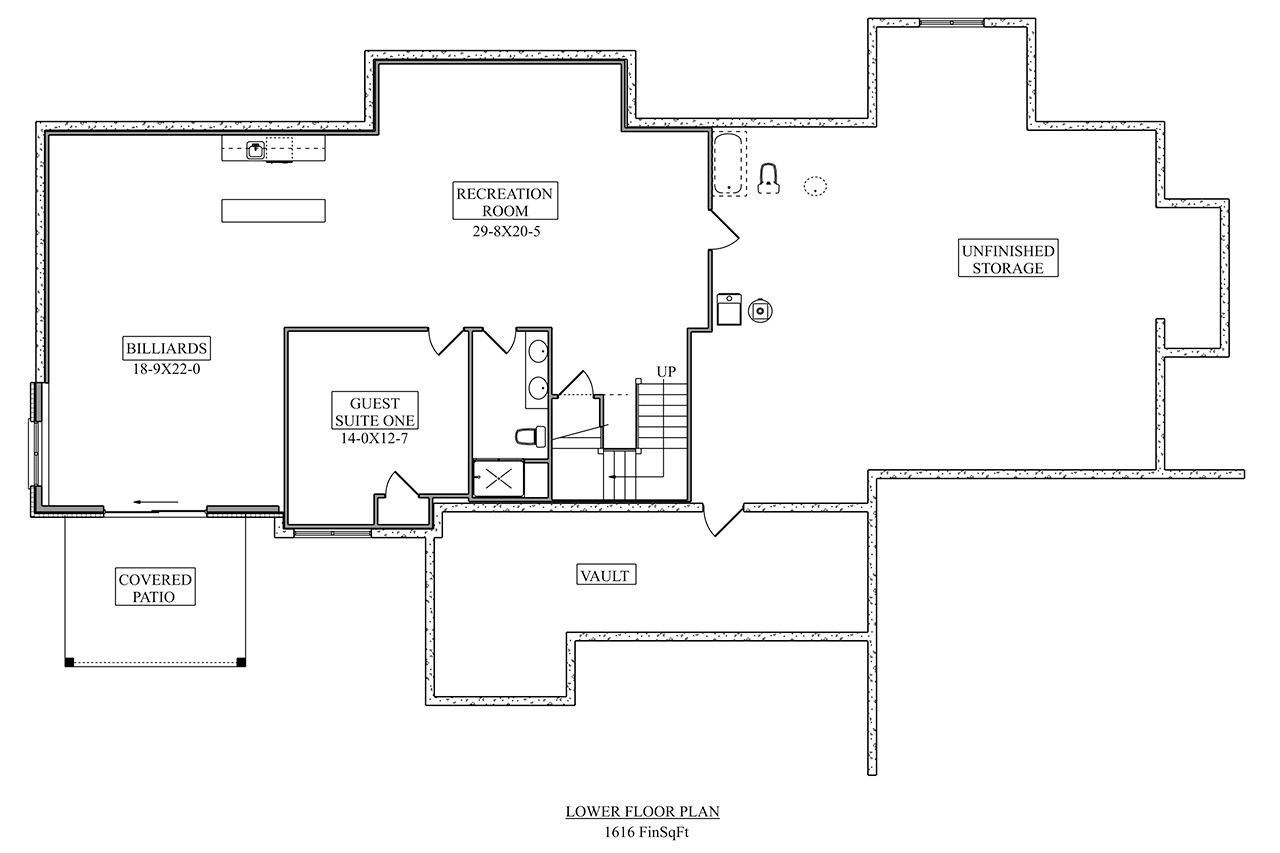 Craftsman House Plan - Misty Pine 16353 - Basement Floor Plan