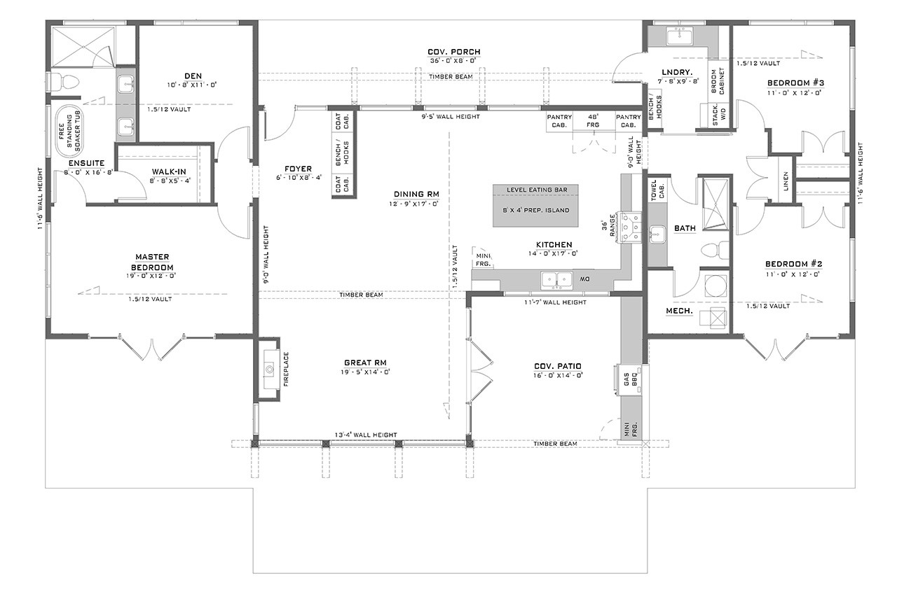 Contemporary House Plan - 36885 - 1st Floor Plan