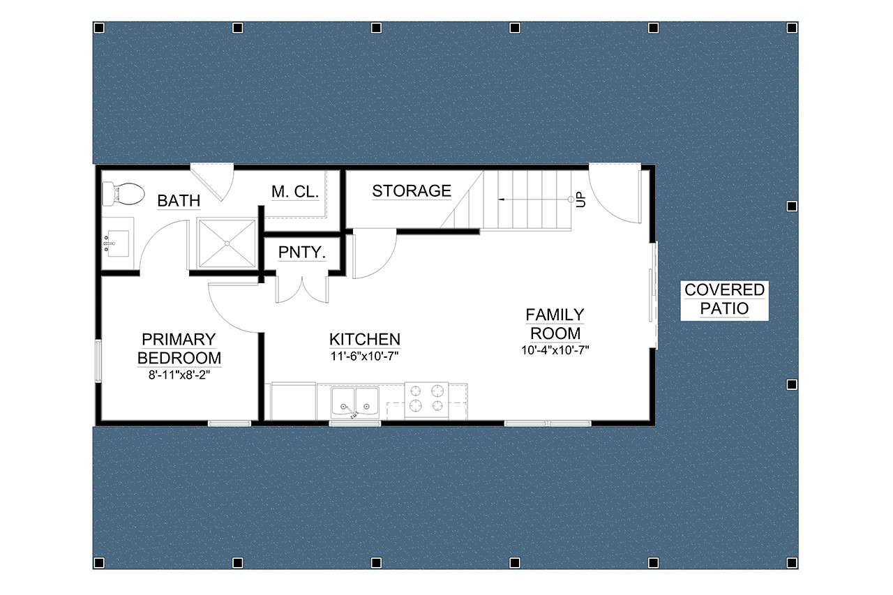 Mountain Rustic House Plan - 21663 - 1st Floor Plan