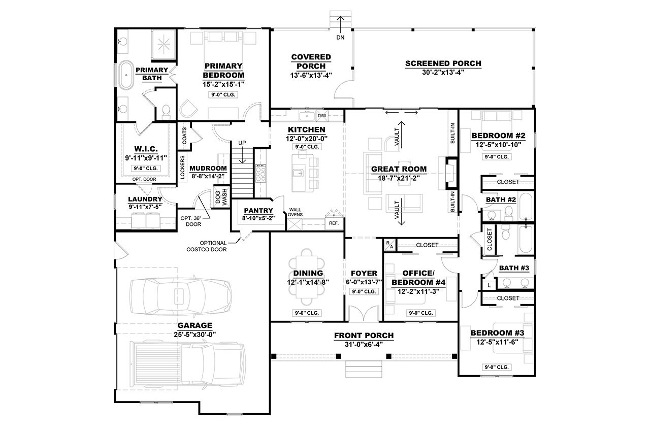 Farmhouse House Plan - Kennedy 2 44825 - 1st Floor Plan