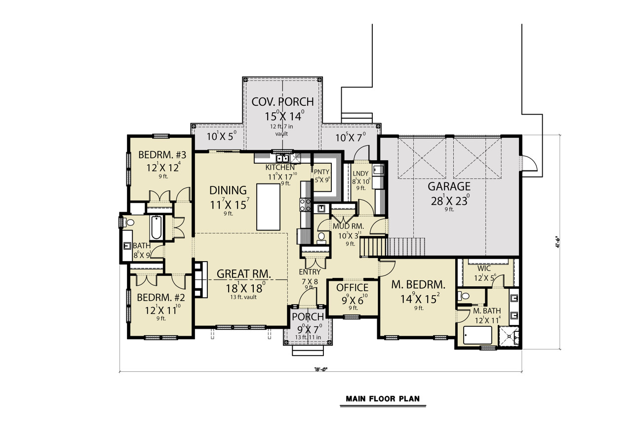 Farmhouse House Plan - 20052 - 1st Floor Plan
